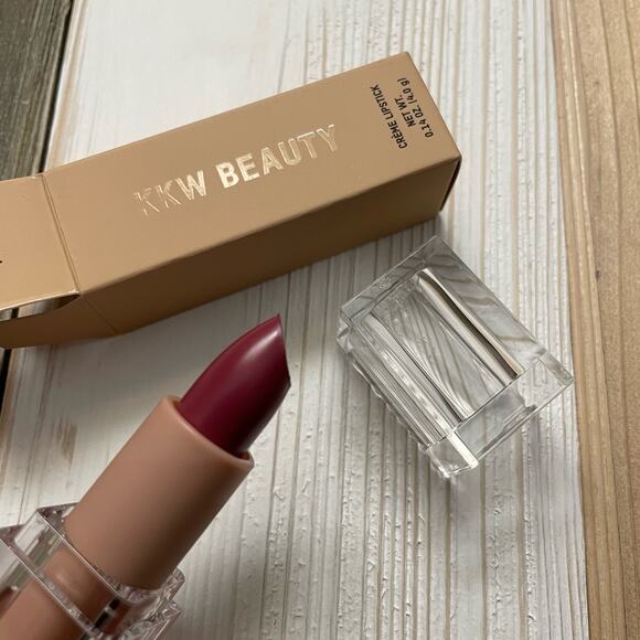 KKW Beauty Pink 6 Creme Lipstick Warm Plum Pink Tone NEW NIB Discontinued - Picture 3 of 8